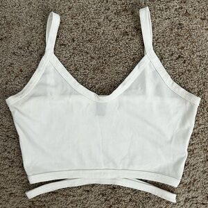 White Cropped Tank Top